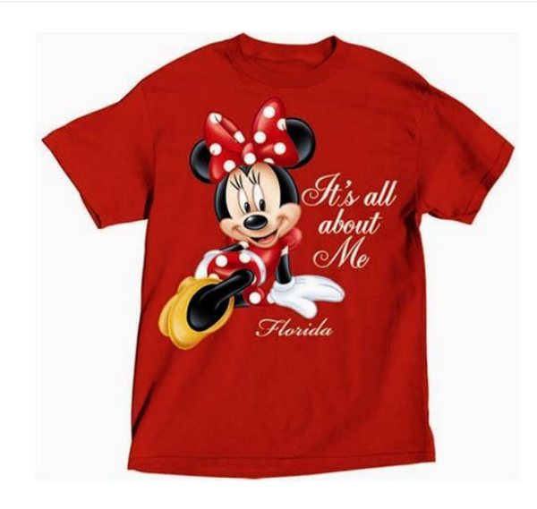 Picture of Disney Florida All About Me Minnie Adult T-Shirt Medium