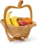 Picture of Angel Handcraft Rose Wood Collapsible Fruit Baskets Apple Shape