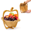 Picture of Angel Handcraft Rose Wood Collapsible Fruit Baskets Apple Shape