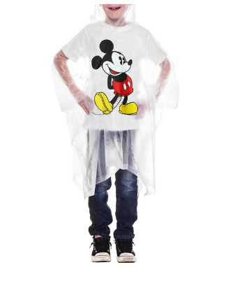 Picture of Disney Youth Kids Mickey Mouse Rain Poncho Clear Water Resistant