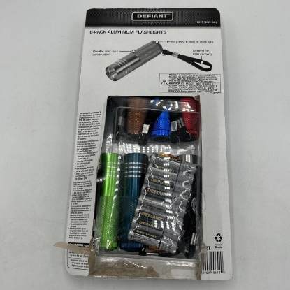 Picture of Defiant LED Aluminum Flashlight Combo (8-pack) with Batteries