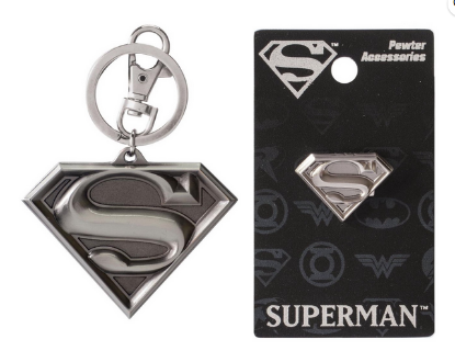 Picture of DC Superman Logo Pewter Keyring, 2''