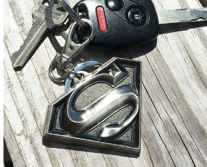 Picture of DC Superman Logo Pewter Keyring, 2''