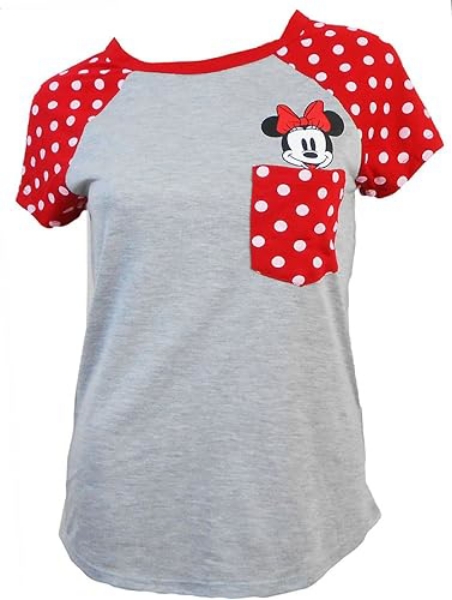 Picture of Minnie Mouse Pocket Sized Women's Grey Tee Shirt XL