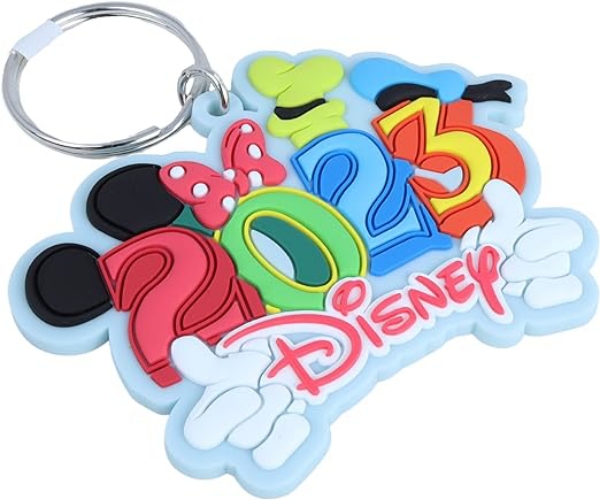 Picture of 2023 Disney Souvenir Keychain 3.5 Inches Mickey and Minnie Mouse Rubber Key Accessory Classic Collectors Gifts