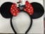 Picture of Minnie Mouse Ears Headband Red Bow Adult