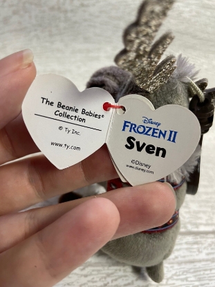 Picture of Ty Beanie Babies Frozen 2 Sven Clip Key Chain Plush Toy.