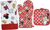 Picture of Disney Oven Mitt Pot Holder & Dish Towel 3 pc Kitchen Set (Minnie Mouse Red)