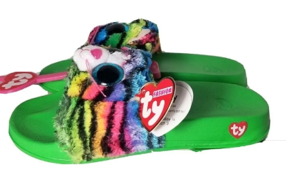 Picture of Ty Beanie Boo Tigerly Bow Cat Slides Small