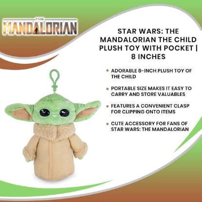 Picture of STAR WARS: The Mandalorian The Child 8-Inch Small Plush Toy with Pocket Zipper