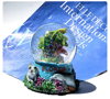 Picture of Florida Glass Snow Globe SnowDome -65 mm Home Decor PCF- Palms Trees with Dolphins,Gator, Manatee, Flamingo and Turtle