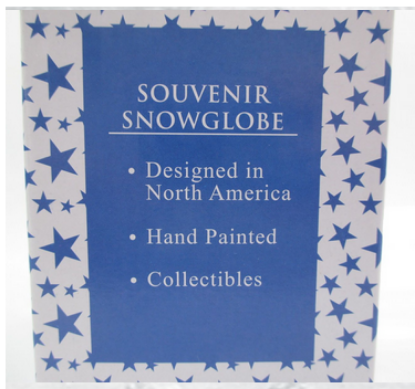 Picture of Florida Glass Snow Globe SnowDome -65 mm Home Decor PCF- Palms Trees with Dolphins,Gator, Manatee, Flamingo and Turtle