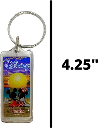 Picture of Mickey Minnie Disney Sunset Lucite Keychain, Florida Namedrop