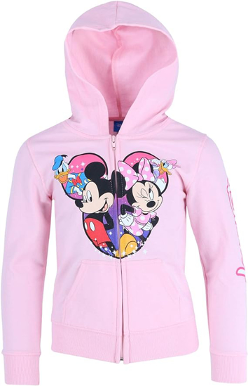 Picture of Disney Youth Group Cast Mickey Minnie Donald Daisy Zip Up Hoodie Light Pink