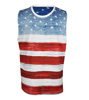Picture of U.S. Apparel American Flag Stripes and Stars Muscle Tank Top Muscle Tee