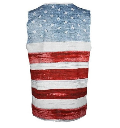 Picture of U.S. Apparel American Flag Stripes and Stars Muscle Tank Top Muscle Tee