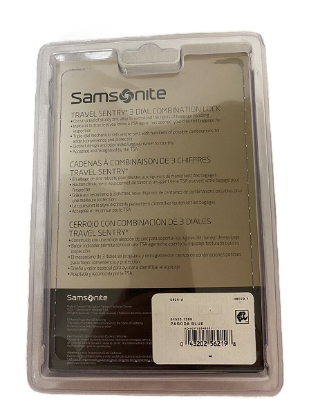 Picture of Samsonite Travel Sentry TSA 3 Dial Combination Combo Lock Luggage Pagoda Blue