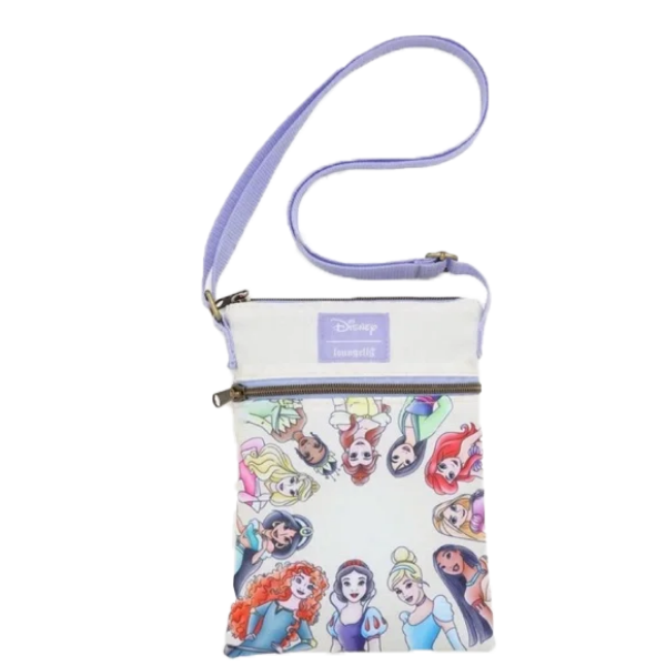 Picture of Disney Princess Group Passport Crossbody Bag 7”x9”