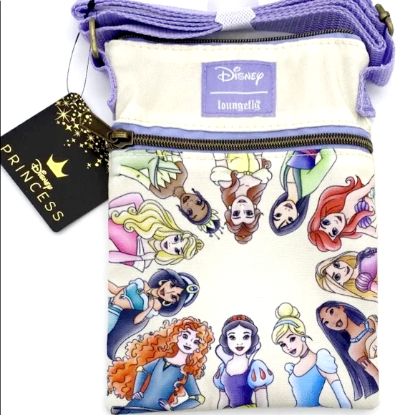 Picture of Disney Princess Group Passport Crossbody Bag 7”x9”