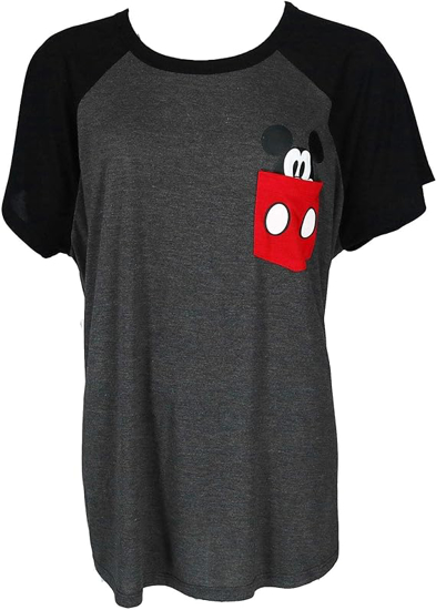 Picture of Disney Mickey Mouse Pocket Sized Women's Grey Tee Shirt