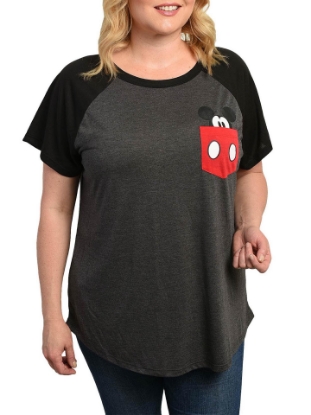 Picture of Disney Mickey Mouse Pocket Sized Women's Grey Tee Shirt
