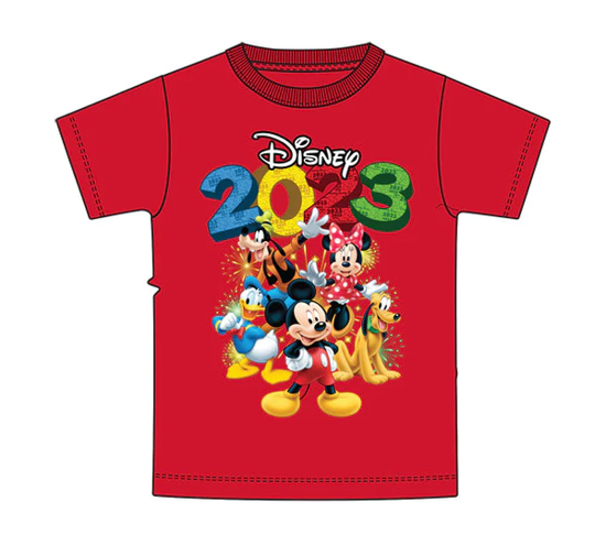 Picture of Disney 2023 Adult Mickey and Friends Unisex Tee Red S/M