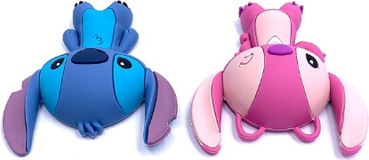 Picture of Disney Stitch & Angel 3D Foam Magnet Set for Refrigerators and Lockers