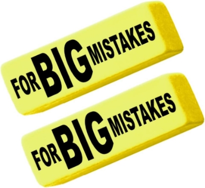 Picture of Big Mistakes Jumbo Erasers Cool Kids erasers for School, Homework and Office Assorted Color