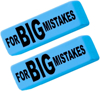 Picture of Big Mistakes Jumbo Erasers Cool Kids erasers for School, Homework and Office Assorted Color