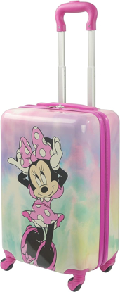 Picture of Disney Minnie Mouse 21 Inch Kids Rolling Luggage, Hardshell Carry On Suitcase with Wheels, Pink