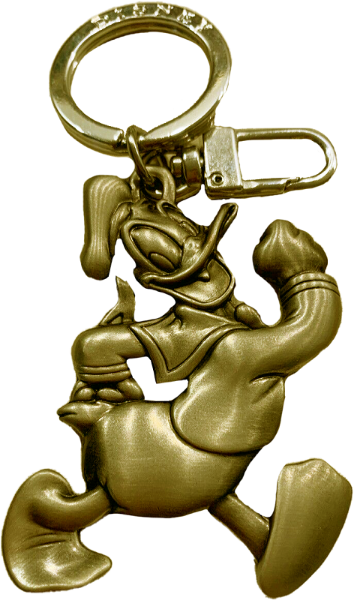 Picture of Disney Donald Duck marching pewter keychain  Gold Color