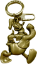 Picture of Disney Donald Duck marching pewter keychain  Gold Color