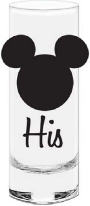 Picture of Disney Mickey & Minnie Mouse 2-Piece Set His & Hers Tall Shot Glasses