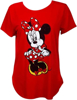 Picture of Disney Minnie Mouse Junior Hi Lo Shh Flirt Pose Top Red