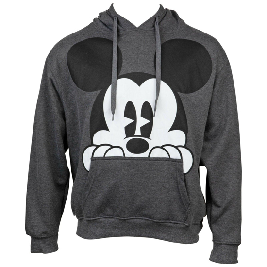 Picture of Disney  Mickey Mouse Peeking Pullover Fleece Adult Unisex Size: 2XL Gray