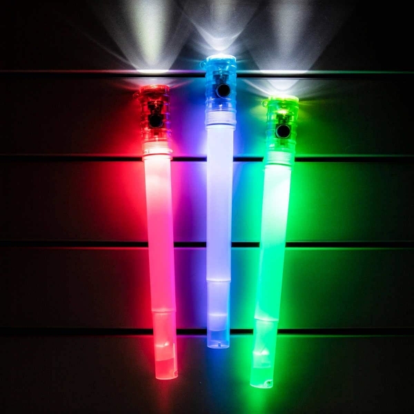 Picture of Life+Gear Reusable Glow Stick and Flashlight Combo, Multi Use Flashlight with Emergency Whistle 8 pack