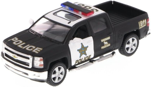 Picture of Kinsmart KT5381P 2014 Chevrolet Silverado Die Cast Police Pickup Truck
