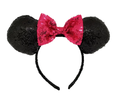 Picture of Disney Minnie Mouse Sequin Ears Headband Pink For Adults