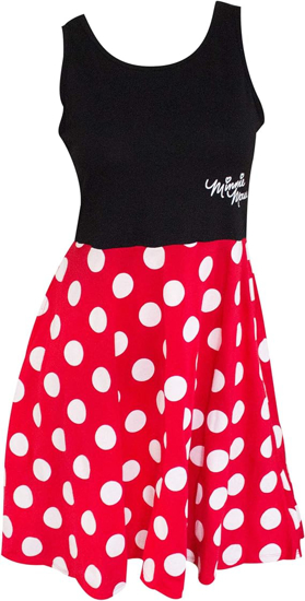 Picture of Disney Minnie Mouse Junior Black and Red Polka Dot Dress Small