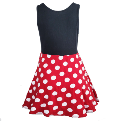 Picture of Disney Minnie Mouse Junior Black and Red Polka Dot Dress Small