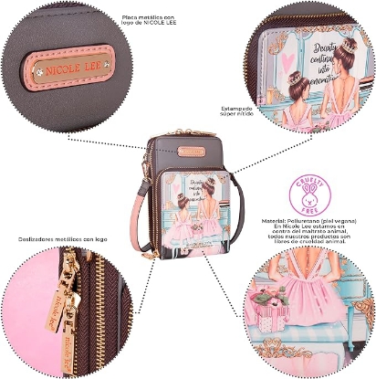 Picture of Nicole Lee  Double Queens Multi Zip Phone Case Wallet