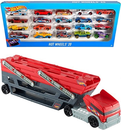 Picture of Hot Wheel Mega Hauler Transporter 20 & Hot Wheel Cars