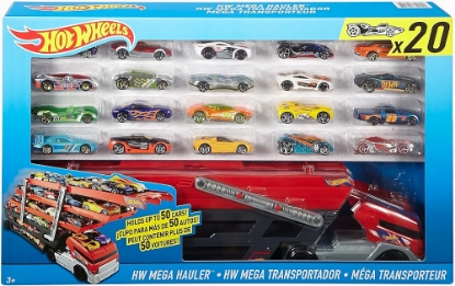 Picture of Hot Wheel Mega Hauler Transporter 20 & Hot Wheel Cars