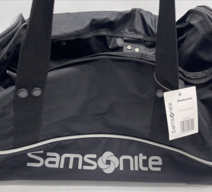 Picture of Samsonite Andante Wheeled Drop-Bottom Duffel Bag, Black/Grey, 28"