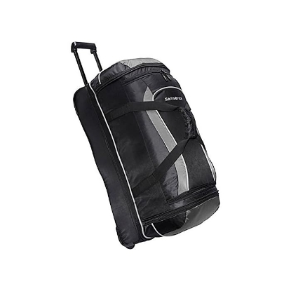 Picture of Samsonite Andante Wheeled Drop-Bottom Duffel Bag, Black/Grey, 28"