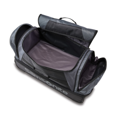 Picture of Samsonite Andante Wheeled Drop-Bottom Duffel Bag, Black/Grey, 28"