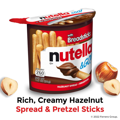 Picture of Nutella & GO! Hazelnut and Cocoa Spread With Breadsticks, Stocking Stuffer Treat, 1.8 oz​