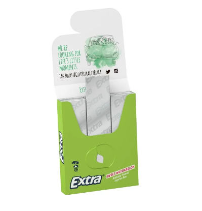 Picture of Extra Sweet Watermelon Sugar Free Chewing Gum Single Pack 15 Stick
