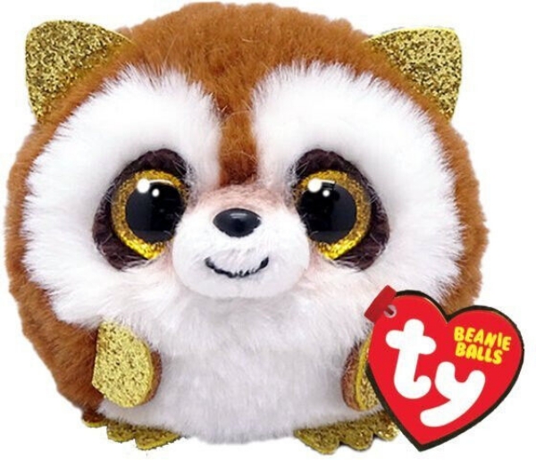 Picture of Ty Pickpocket Brown Raccoon Beanie Balls 4 Inch