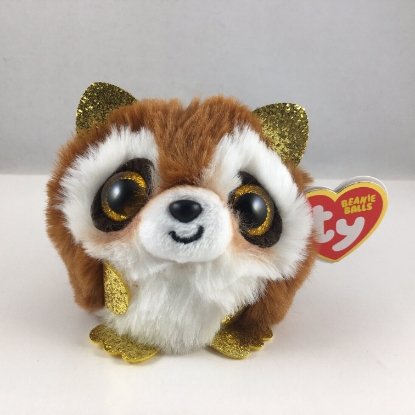 Picture of Ty Pickpocket Brown Raccoon Beanie Balls 4 Inch